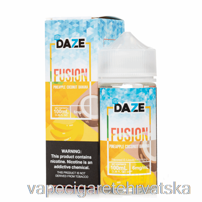 Vape Hrvatska Ledeni Ananas Kokos Banana - 7 Daze Fusion - 100ml 0mg